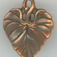 94-2011-18 Tierracast Violet Leaf Drop Charm Antique Copper (pkg 1) Height: 18.5mm Width: 15mm Loop ID: 1.5mm