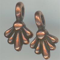 94-2172-18  Tierracast  Deco Fan Charm Antique Copper (pkg 5)