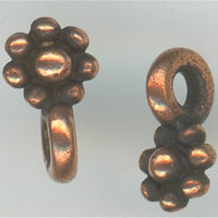 94-2175-18  Tierracast  Rosette Charm Antique Copper (pkg 5)