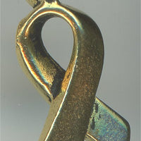 94-2216-26  Tierracast  Awareness Ribbon 16mm Antique Gold (pkg 2) Height: 17mm Width: 7.25mm Loop ID: 2mm