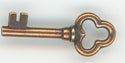 94-2270-18  Tierracast  Key Charm Antique Copper (pkg 1) Height: 22mm Width: 8.75mm Loop ID: 2mm