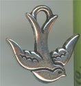 94-2300-12  Tierracast  Swallow Charm Antique Silver (pkg 1) Height: 17.5mm Width: 16.5mm Loop ID: 2.25mm