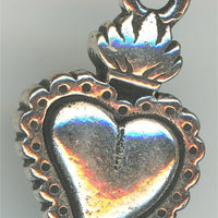 94-2322-12  Tierracast  Sacred Heart Charm Antique Silver (pkg 1) Height: 21.5mm Width: 13mm Loop ID: 2mm