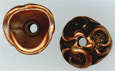 94-5504-18 - Tierracast <B>8mm Lily Bead Cap - Antique Copper </B> (4)