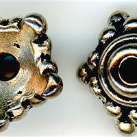 94-5548-12 - Tierracast <B> 9mm Beaded Star Bead Cap - Antique Silver </B> (4)