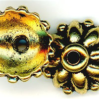94-5569-26 - Tierracast <B> 10mm Dharma Bead Cap - Antique Gold </B> (2)