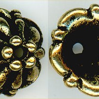 94-5576-26 - Tierracast <B>8mm Tiffany Bead Cap - Antique Gold </B> (4)