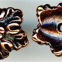 94-5579-18 - Tierracast <B>10mm Oak Leaf Bead Cap - Antique Copper </B> (4)