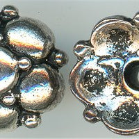 94-5606-12 - Tierracast <B>9mm Eastern Bead Cap - Antique Silver </B> (4)