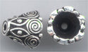 94-5641-12 Antique Silver Spiral Cone Beadcap (pkg 2)