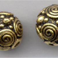 94-5642-26 Antique Gold 8mm Spirals (pkg 5)
