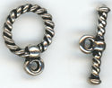 94-6036-12 Tierracast  Antique Silver Small Twisted Toggle