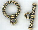 94-6036-26 Tierracast  Antique Gold Small Twisted Toggle
