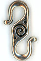 94-6039-12 Tierracast Spiral S-hook Clasp Antique Silver