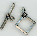 94-6051-12 Deco Diamond Toggle Antique Silver Height: 22.5mm Width: 18mm