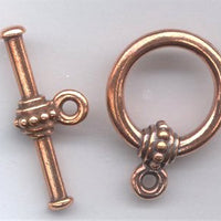 94-6058-18 Antique Copper 22.5mm Large Beaded Toggle