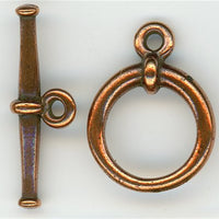 94-6067-18 Large Tapered Toggle Antique Copper Height: 20.5mm Width: 15.5mm