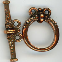 94-6073-18 Heirloom 2-loop Toggle Antique Copper Height: 17.5mm Width: 14.75mm