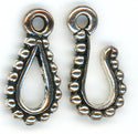 94-6085-12 Tierracast Beaded Hook and Eye Clasp Set Antique Silver