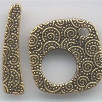 94-6145-26 Antique Gold Large Spiral Toggle