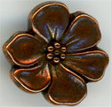 94-6549-18 Tierracast Apple Blossom Button Antique Copper 16mm
