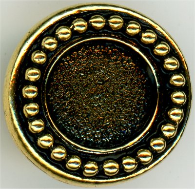 94-6587-26 Tierracast Dotted Button Antique Gold 12mm