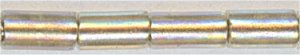 bgl1-0994-t 3mm Bugle - Gold Lined Crystal AB (3 inch tube)