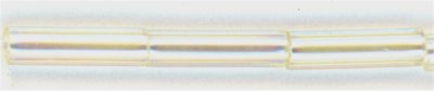 bgl2-2442 6mm Bugle - Crystal Ivory Gold Luster (3 inch tube)