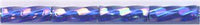 bgl3-0611-71 6mm Spiral Bugle - Royal Blue Transp Silverlined Iridescent (3 inch tube)