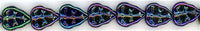 c810-008 Purple Iris 8x10 Glass Leaves