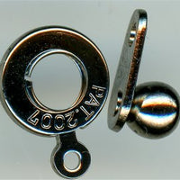 clp-0408 8mm Ball and Socket Clasp Pewter