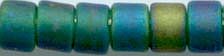 DB-0859  Matte Transparent Emerald AB   11° Delica (04gm Tube)