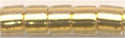 dbm-0033 Lined Gold 22kt 10° Delica cylinder bead (5gm)