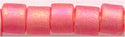 dbm-0856 Matte Transp Red Orange AB  10° Delica cylinder bead (10gm)