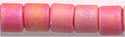 dbm-0874 Matte Opaque Brick Red AB  10° Delica cylinder bead (10gm)