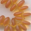 dl2-840-03 Amber Transparent Matte 6mm Lentil bead (approx. 50)