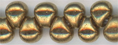 dp-0457-l Light Metallic Bronze 3.4mm Drop beads - Miyuki