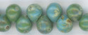 dp-4514 Opaque Turquoise Blue Picasso 3.4mm Drop beads - Miyuki