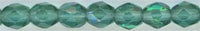 fp4-018  4 mm Fire Polish -  Emerald AB Aqua (50)