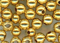 met-001 met-001 3mm Gold Metal Beads (pkg 100)
