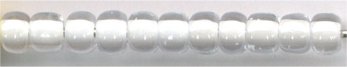 8-1104  Color Lined Clear/White  8° Seed bead