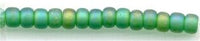 11-0146-fr    Matte Transparent Green AB  11° Seed bead