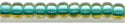 11-0374  Turquoise Lined Light Topaz Luster  11° Seed bead