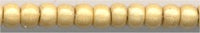 11-0557-f-pf-t    Matte Gold Galvanized Permanent Finish   11° Seed bead