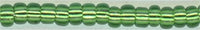 15-0016  Silver Lined Green   15° Seed bead