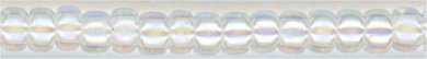 15-0284  White Lined Crystal AB   15° Seed bead