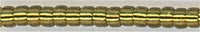 15-1421  Dyed Silver Lined Golden Olive   15° Seed bead