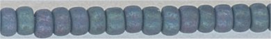 15-2030  Matte Metallic Steel Blue Luster   15° Seed bead