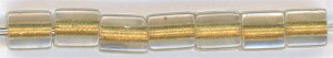 SB4-0234 4mm Cube -Sparkling Metallic Gold lined Crystal (3 inch tube)