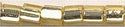 TF-0022 Silver Lined Gold Toho Triangle 11 (3 inch tube)